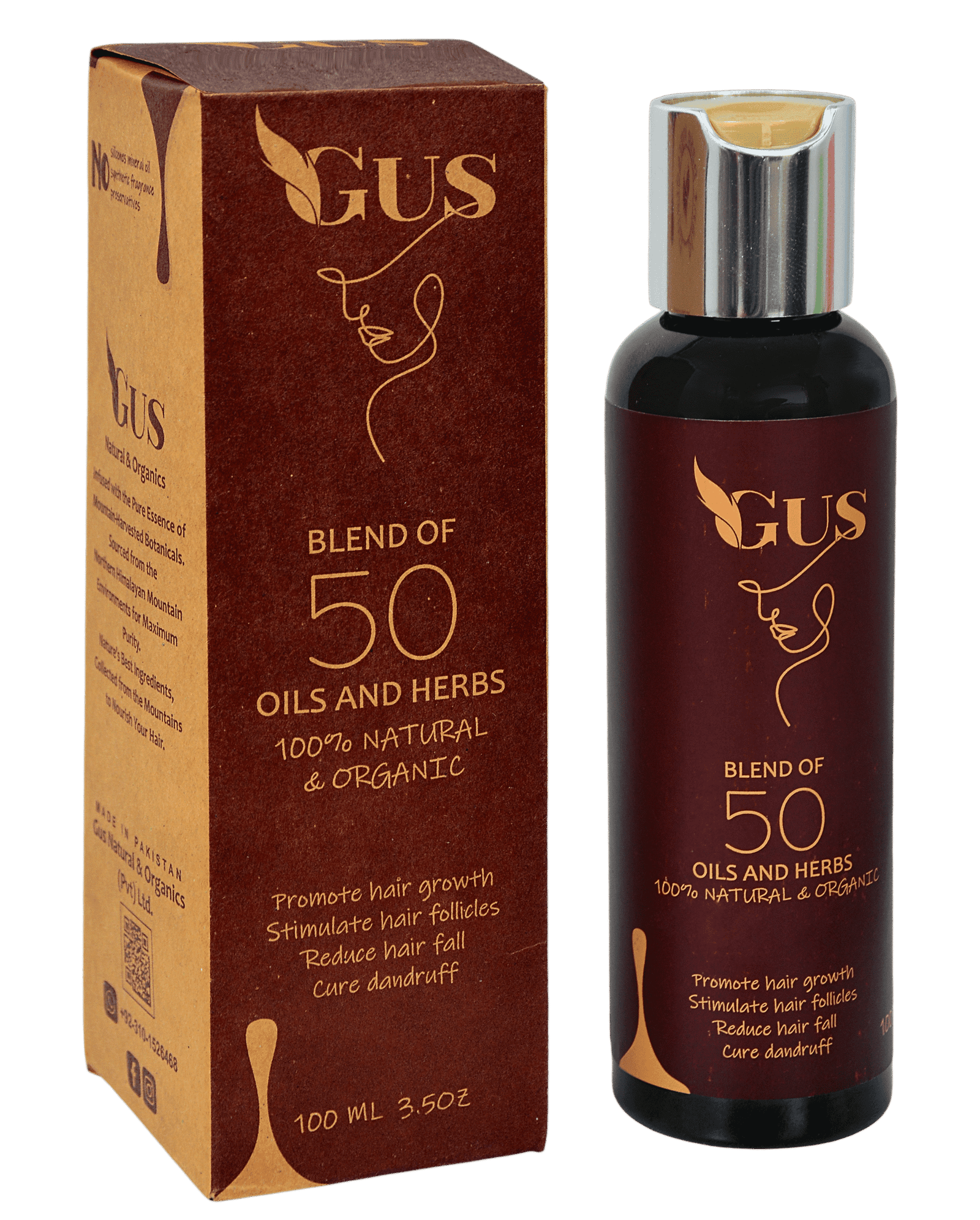 GUS Hair Oil Pakistan Blend of 50 Natural Herbs for Hair Growth